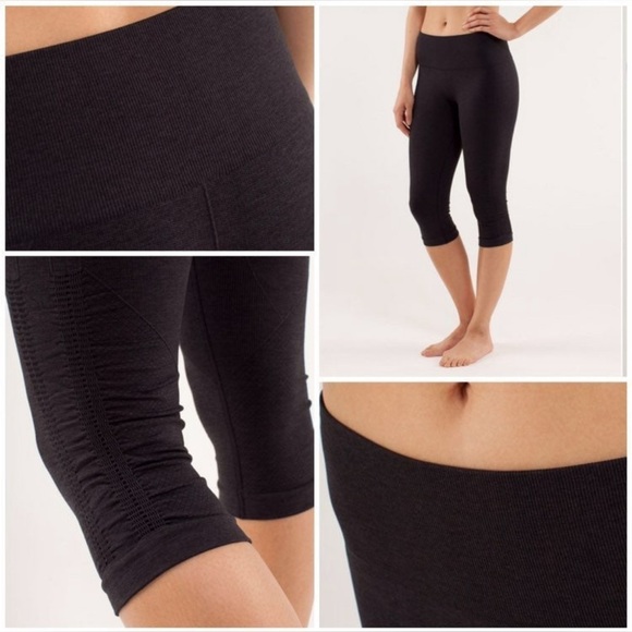 Lululemon flo and go seamless cropped leggings size 6 in EUC - Picture 2 of 9